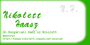 nikolett haasz business card